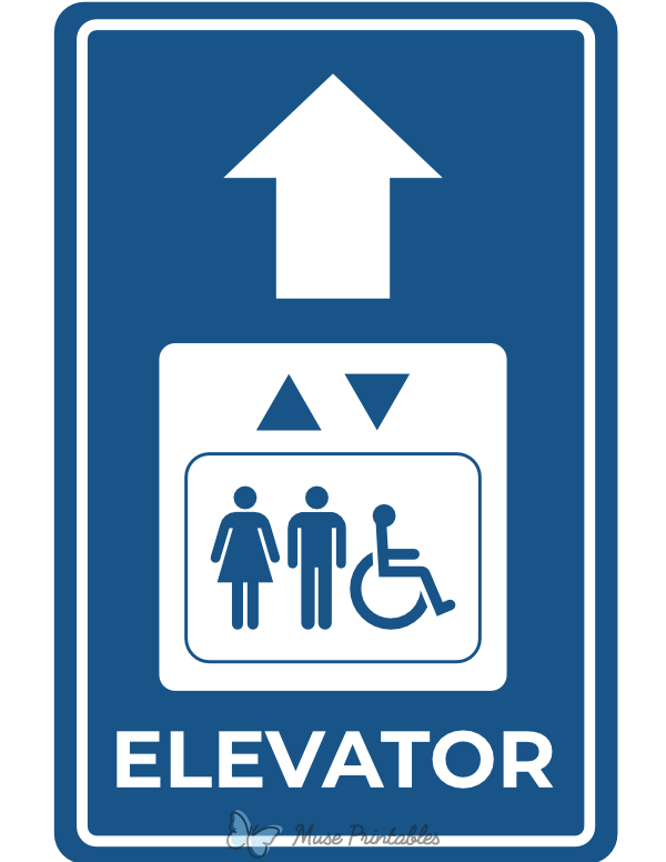 Elevator Up Arrow Sign