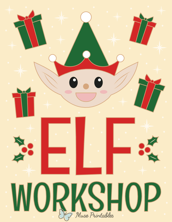 Elf Workshop Sign