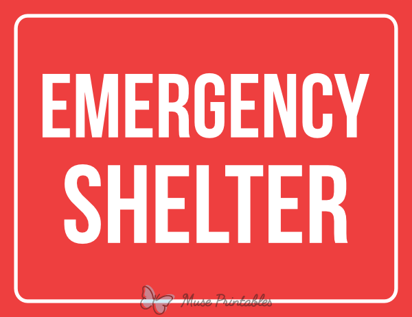 Emergency Shelter Sign