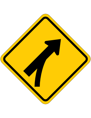 Entering Roadway Merge Sign