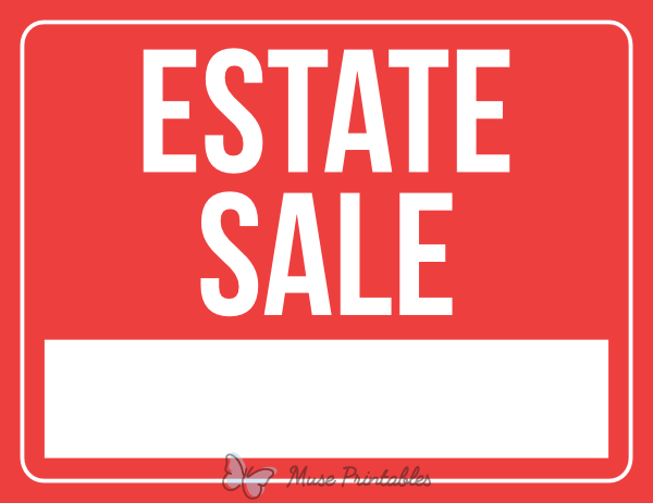 Printable Estate Sale Sign
