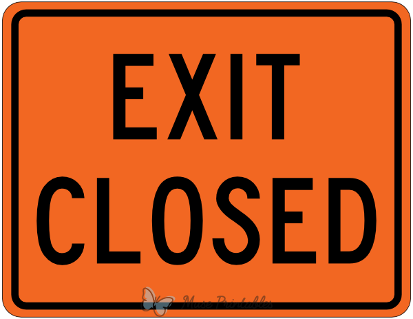 Exit Closed Sign