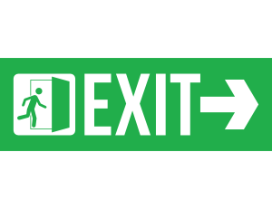 Exit Right Arrow Sign