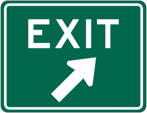 Exit Road Sign
