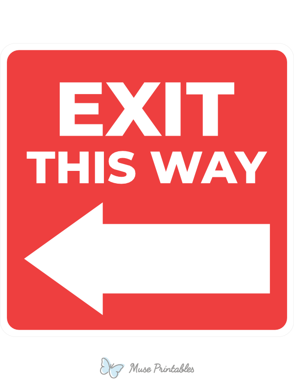 exit sign this way