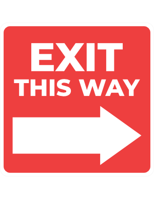Exit This Way Right Arrow Sign