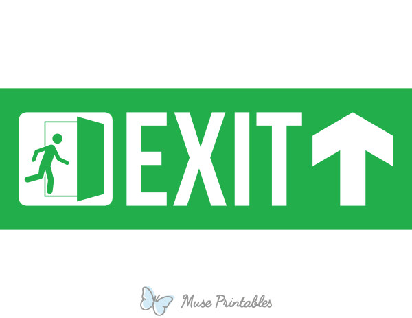 Exit Up Arrow Sign