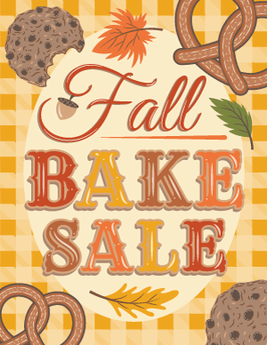 Fall Bake Sale Sign