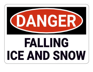 Falling Ice and Snow Danger Sign