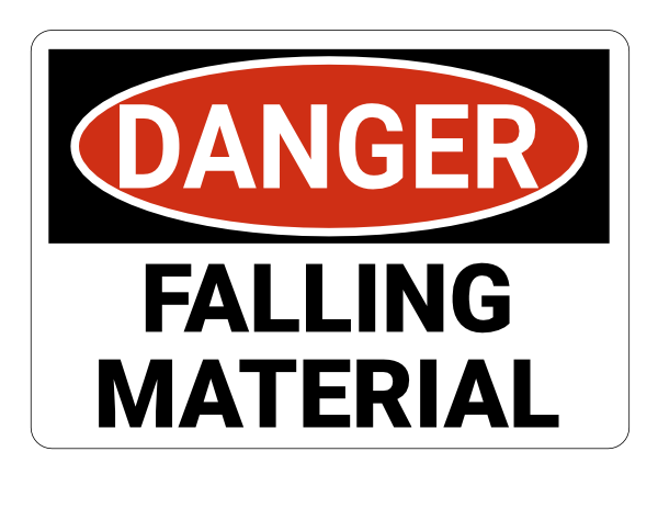 Falling Material Danger Sign