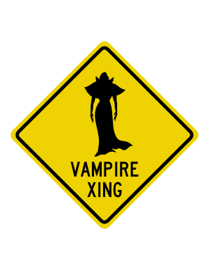 Female Vampire Crossing Sign