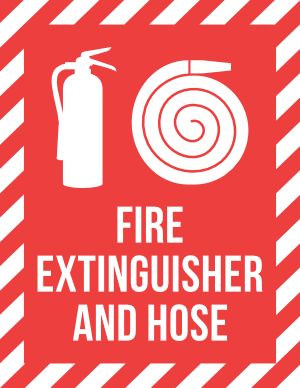 Fire Extinguisher and Hose Sign