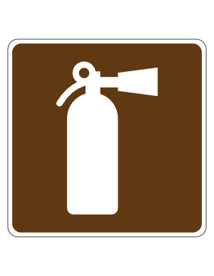 Fire Extinguisher Campground Sign