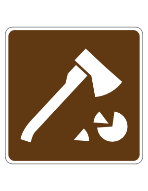 Firewood Cutting Campground Sign