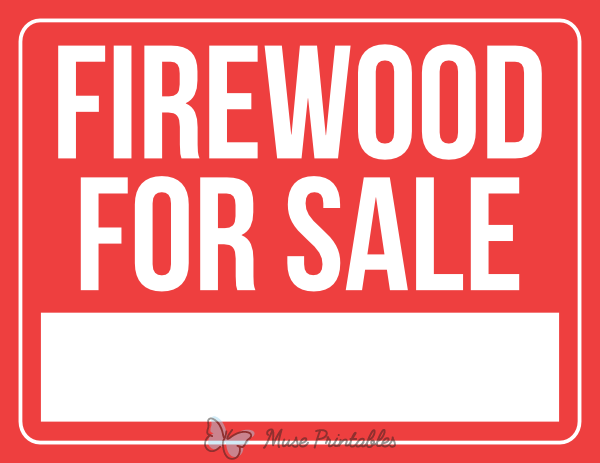 Firewood For Sale Sign