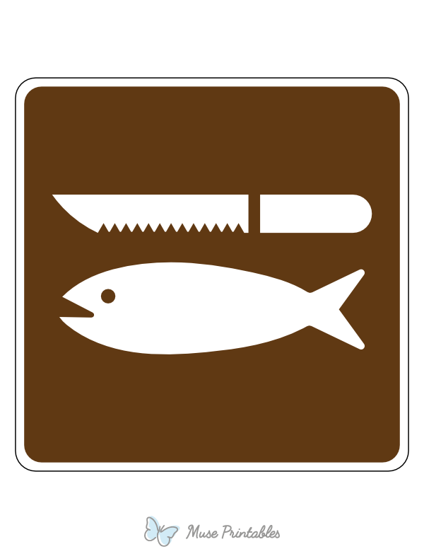 Fish Cleaning Campground Sign