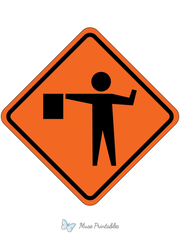 Flagger Sign
