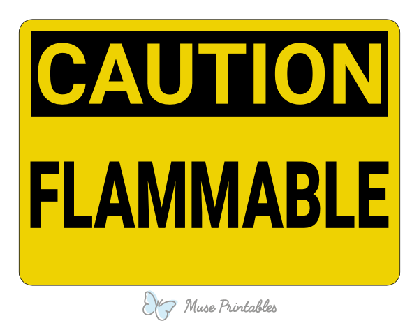 Flammable Caution Sign
