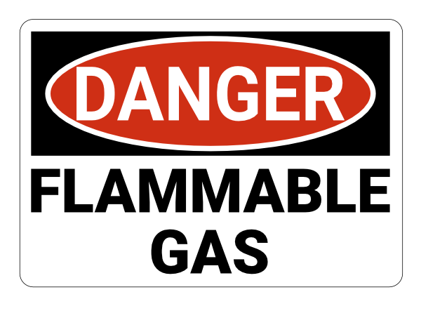 Flammable Gas Danger Sign