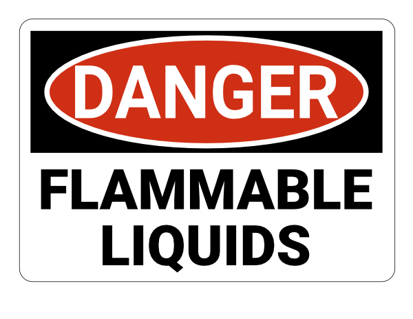 Flammable Liquids Danger Sign