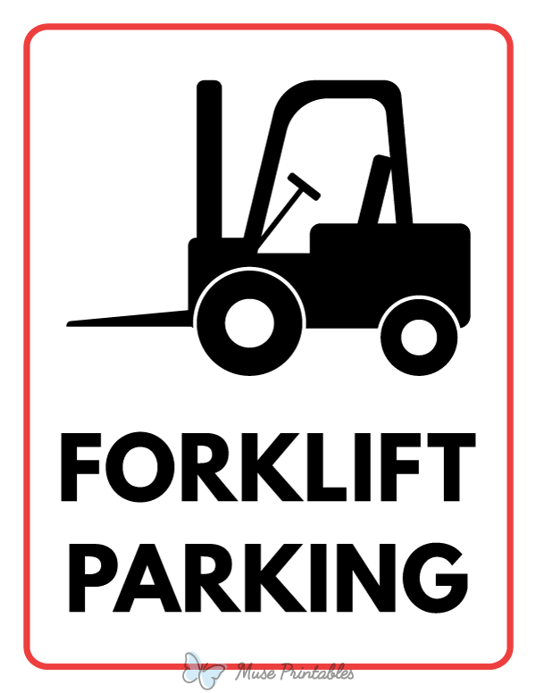 Forklift Parking Sign