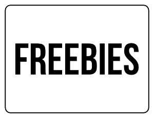 Freebies Sale Sign