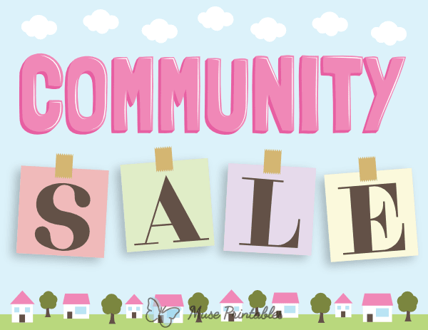 Fun Community Sale Sign