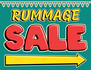 Fun Right Arrow Rummage Sale Sign