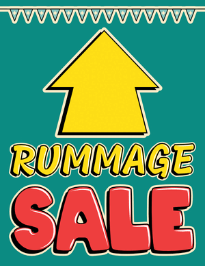 Fun Up Arrow Rummage Sale Sign