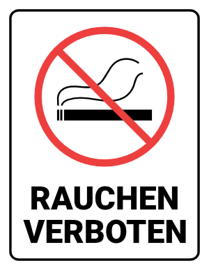 German No Smoking Sign