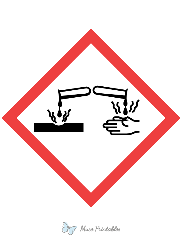 Ghs Corrosive Hazard Sign