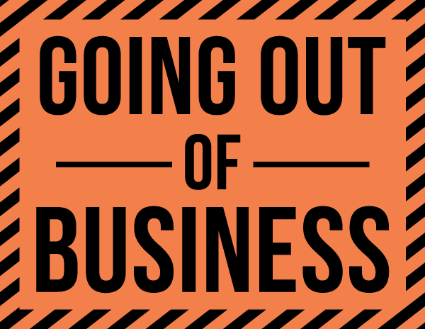 Going Out of Business Sign