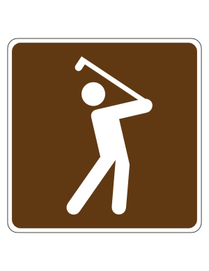 Golfing Campground Sign