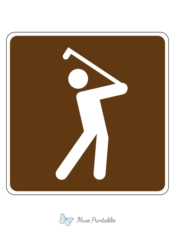 Golfing Campground Sign