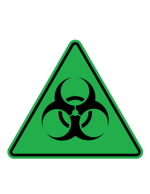 Green Biohazard Sign