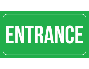 Green Entrance Sign