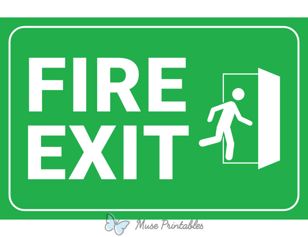 Green Fire Exit Sign