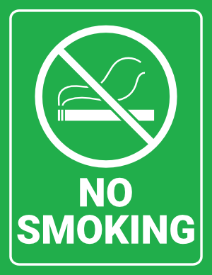 Green No Smoking Sign