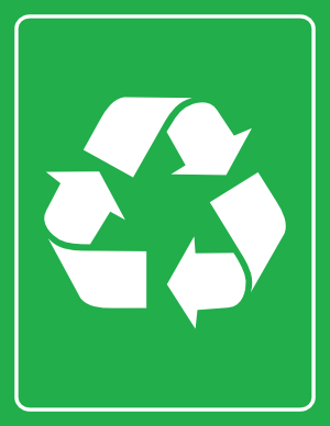 Green Recyclable Sign