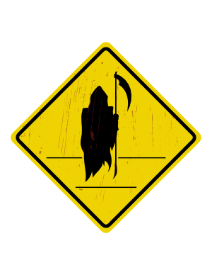 Grim Reaper Crossing Sign