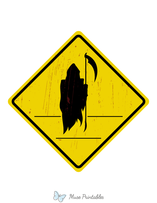 Grim Reaper Crossing Sign