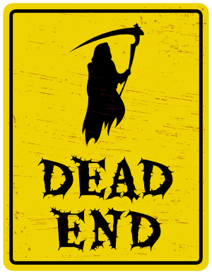 Grim Reaper Dead End Sign