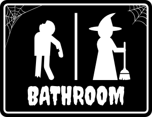 Halloween Bathroom Sign