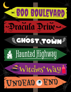 Halloween Directional Sign