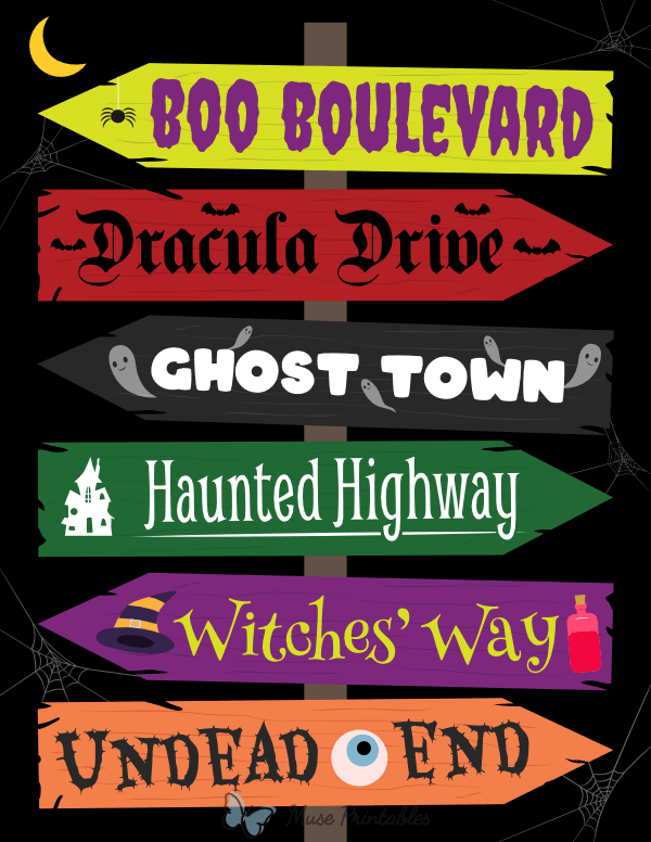 Halloween Directional Sign