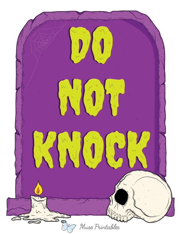 Halloween Do Not Knock Sign