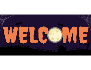 Halloween Welcome Sign
