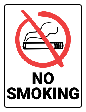 No smoking signage