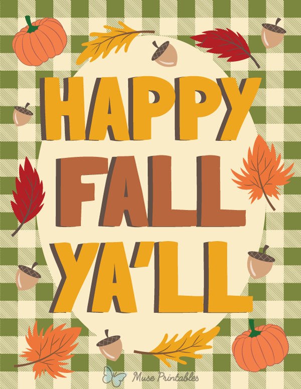 Happy Fall Yall Sign