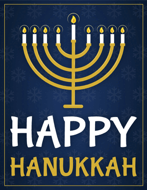 Happy Hanukkah Sign